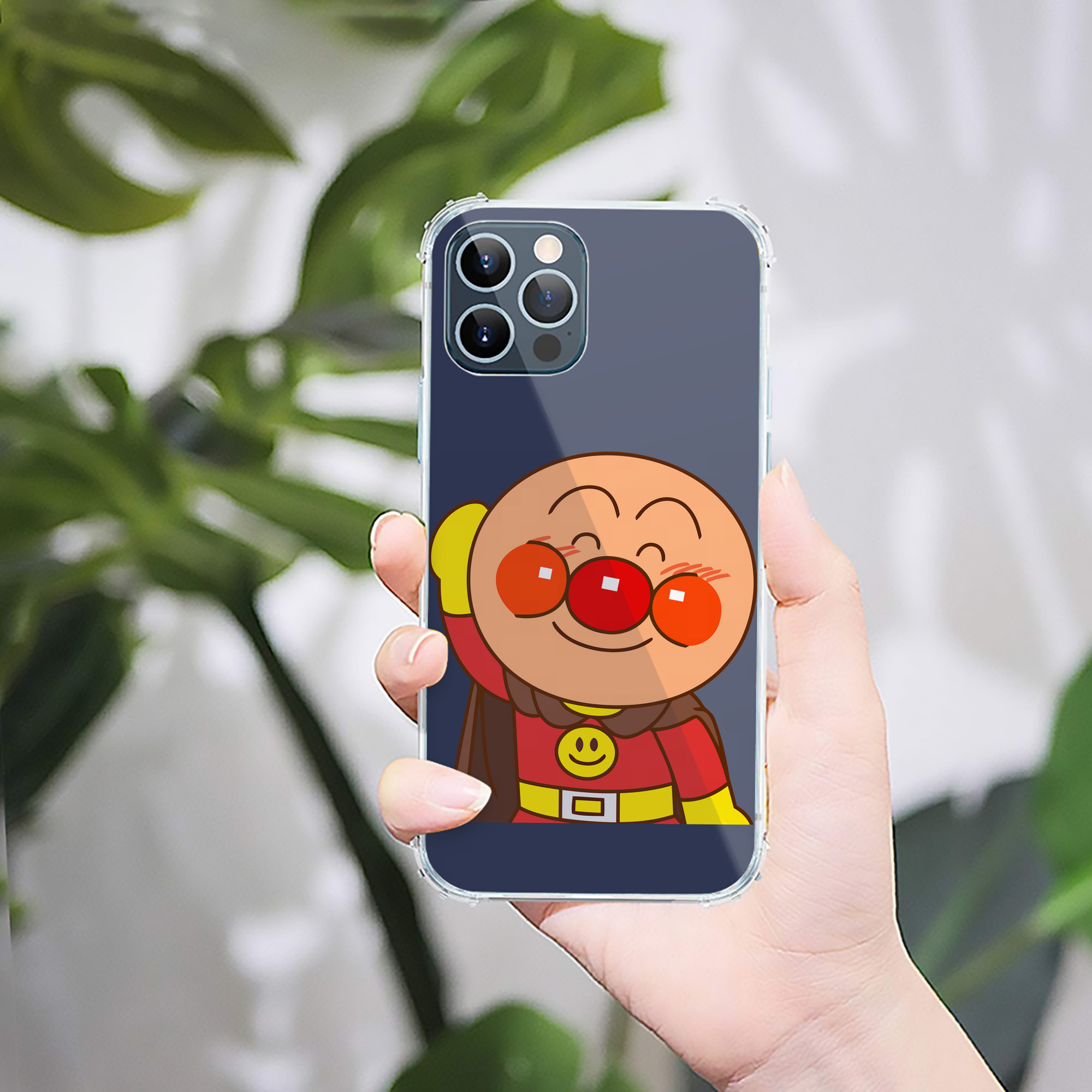（画像用） アンパンマン Anpanman 【iPhone 12シリーズ対応】透明スマホケース（クリアソフトケース）